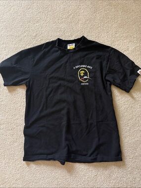 Bape Japan Black Graphic Logo Tee